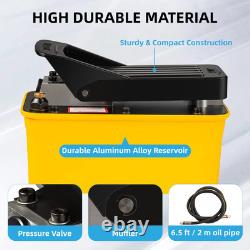Air Hydraulic Pump 10,000PSI, Air Hydraulic Foot Pump 1/2 Gal Reservoir, Air