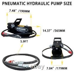 Air Hydraulic Pump, 10,000 PSI, 0.7L Reservoir, NPT 3/8 Oil Outlet, NPT 1/4 In