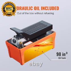 Air Hydraulic Pump, 10,000 PSI 1/2 Gal Reservoir, NPT 3/8 Oil Outlet, NPT 1/4