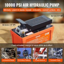 Air Hydraulic Pump, 10,000 PSI 1/2 Gal Reservoir, NPT 3/8 Oil Outlet, NPT 1/4