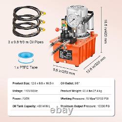 Air Hydraulic Pump, 10,000 PSI 1/2 Gal Reservoir, NPT 3/8 Oil Outlet, NPT 1/4