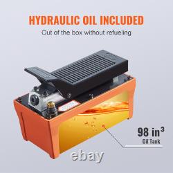 Air Hydraulic Pump, 10, 000 PSI 1/2 Gal Reservoir, NPT 3/8 Oil Outlet, Orange