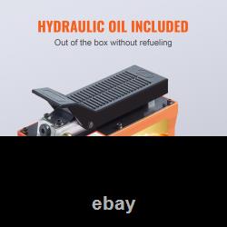 Air Hydraulic Pump, 10, 000 PSI 1/2 Gal Reservoir, NPT 3/8 Oil Outlet, Orange