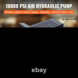 Air Hydraulic Pump, 10, 000 PSI 1/2 Gal Reservoir, NPT 3/8 Oil Outlet, Orange