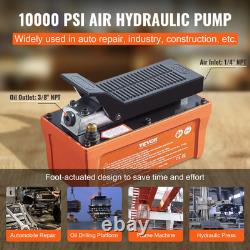 Air Hydraulic Pump, 10, 000 PSI 1/2 Gal Reservoir, NPT 3/8 Oil Outlet, Orange