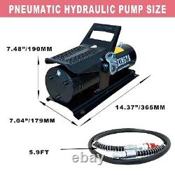 Air Hydraulic Pump 10,000 PSI, 1.7L Reservoir, Air Hydraulic Foot Pump