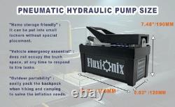 Air Hydraulic Pump 10,000 PSI, 1.7L Reservoir Foot Pump with 6.6ft Pipe, Black