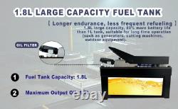 Air Hydraulic Pump 10,000 PSI, 1.7L Reservoir Foot Pump with 6.6ft Pipe, Black