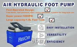 Air Hydraulic Pump 10,000 PSI, 1.7L Reservoir Foot Pump with 6.6ft Pipe, Blue