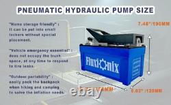 Air Hydraulic Pump 10,000 PSI, 1.7L Reservoir Foot Pump with 6.6ft Pipe, Blue