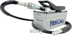 Air Hydraulic Pump 10,000 PSI, 1.7L Reservoir Foot Pump with 6.6ft Pipe, Gray