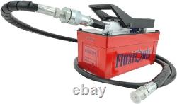 Air Hydraulic Pump 10,000 PSI, 1.7L Reservoir Foot Pump with 6.6ft Pipe, Red