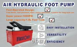 Air Hydraulic Pump 10,000 PSI, 1.7L Reservoir Foot Pump with 6.6ft Pipe, Red