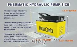 Air Hydraulic Pump 10,000 PSI, 1.7L Reservoir Foot Pump with 6.6ft Pipe, Yellow