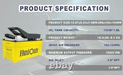 Air Hydraulic Pump 10,000 PSI, 1.7L Reservoir, NPT 1/4 Inlet