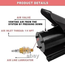 Air Hydraulic Pump 10,000 PSI 1.7L Reservoir NPT 3/8 Oil Outlet, Black