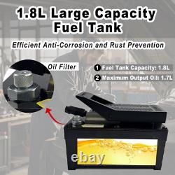 Air Hydraulic Pump 10,000 PSI, 1.7L Reservoir, NPT 3/8 Oil Outlet, Black