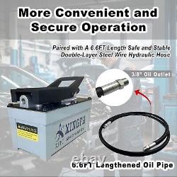 Air Hydraulic Pump 10,000 PSI, 1.7L Reservoir, NPT 3/8 Oil Outlet, Gray