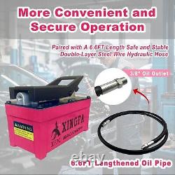 Air Hydraulic Pump 10,000 PSI, 1.7L Reservoir, NPT 3/8 Oil Outlet, Red