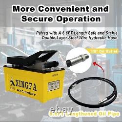 Air Hydraulic Pump 10,000 PSI, 1.7L Reservoir, NPT 3/8 Oil Outlet, Yellow