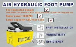 Air Hydraulic Pump 10,000 PSI, 1.7L Reservoir, NPT Ports, 6.6ft Pipe (Yellow)