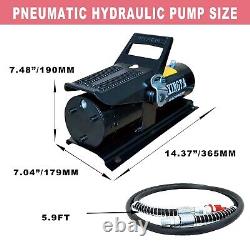 Air Hydraulic Pump 10,000 PSI, 1.7L with Air Line Lubricator, Black
