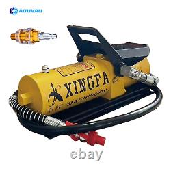 Air Hydraulic Pump 10,000 PSI, 1.7L with Air Line Lubricator, Yellow