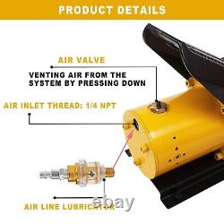 Air Hydraulic Pump 10,000 PSI, 1.7L with Air Line Lubricator, Yellow