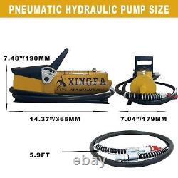 Air Hydraulic Pump 10,000 PSI, 1.7L with Air Line Lubricator, Yellow