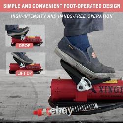 Air Hydraulic Pump 10,000 PSI Air Actuated Foot Pump with Air Line Lubricator