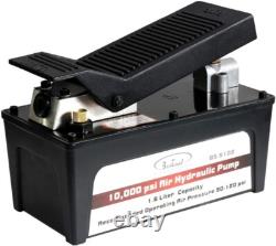 Air Hydraulic Pump 10,000 PSI Aluminum Foot-Operated for Heavy Machinery Auto