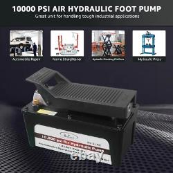 Air Hydraulic Pump 10,000 PSI Aluminum Foot-Operated for Heavy Machinery Auto