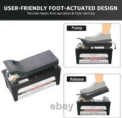 Air Hydraulic Pump 10,000 PSI Aluminum Foot-Operated for Heavy Machinery Auto