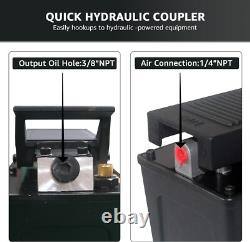 Air Hydraulic Pump 10,000 PSI Aluminum Foot-Operated for Heavy Machinery Auto