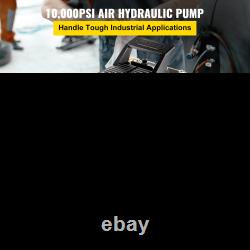 Air Hydraulic Pump, 10,000 PSI Foot Operated Pump 0.6 Gal Tank, Hose & Spray Gun