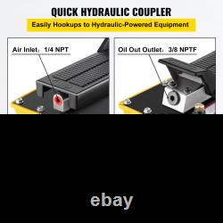 Air Hydraulic Pump, 10,000 PSI Foot Operated Pump 0.6 Gal Tank, Hose & Spray Gun