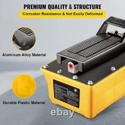 Air Hydraulic Pump, 10,000 PSI Hydraulic Foot Pump, 0.6 Gal Reservoir Foot Opera
