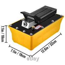 Air Hydraulic Pump, 10,000 PSI Hydraulic Foot Pump, 0.6 Gal Reservoir Foot Opera