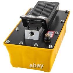 Air Hydraulic Pump, 10,000 PSI Hydraulic Foot Pump, 0.6 Gal Reservoir Foot Opera