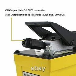 Air Hydraulic Pump 10,000 PSI Hydraulic Pressure 1/2 Gal Reservoir Foot Yellow