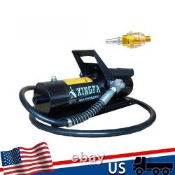 Air Hydraulic Pump 10,000 PSI with Air Line Lubricator Foot Operated Pump Black