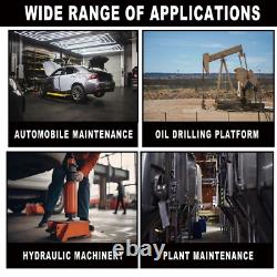 Air Hydraulic Pump 10,000 PSI with Air Line Lubricator Foot Operated Pump Black