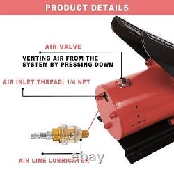 Air Hydraulic Pump 10,000 PSI with Air Line Lubricator Foot Operated Pump Red