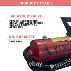 Air Hydraulic Pump 10,000 PSI with Air Line Lubricator Foot Operated Pump Red