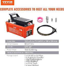 Air Hydraulic Pump 10 0 PSI 1/2 Gal Reservoir NPT 3/8 Outlet 1/4 Inlet Oil