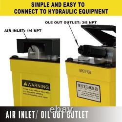 Air Hydraulic Pump 1.7L 10,000 PSI, 3/8 NPT Air Actuated Foot Pump