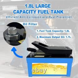 Air Hydraulic Pump 1.7L 10,000 PSI, 3/8 NPT Air Actuated Foot Pump