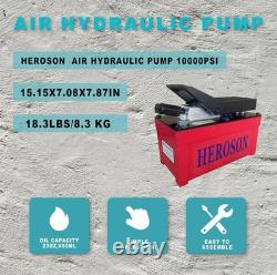 Air Hydraulic Pump 1.7L 10,000 PSI NPT3/8 Foot Actuated Hydraulic Pump