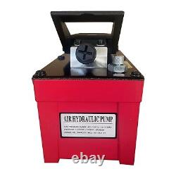 Air Hydraulic Pump 1.7L 10,000 PSI, NPT 3/8 Oil Outlet, NPT 1/4 Inlet, red