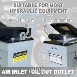 Air Hydraulic Pump 1.7L Reservoir NPT 3/8 Oil Outlet, NPT 1/4, Grey